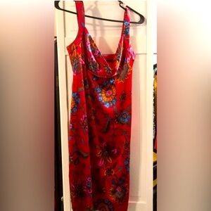 DAVID MEISTER Jewel-Tone 100% Silk Cocktail Dress, Size 2 (CL-3)